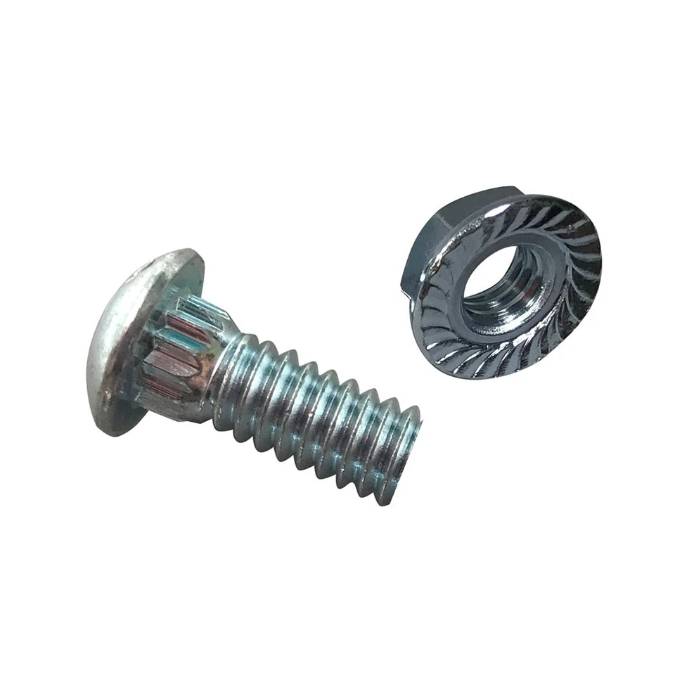 Pernos de oruga de puerta de garaje y tuercas de brida dentadas (1/4-20) CANTIDAD 100 cada uno Foto 1 de 1