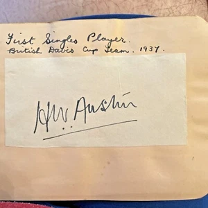 BUNNY AUSTIN - RAYMOND TUCKEY - FRANK WILDE - TENNIS PLAYERS - AUTOGRAPHS - Picture 1 of 2