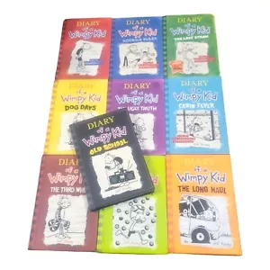 Lot 1 - 10 Diary of a Wimpy Kid Books Hardcover Book Set 2 3 4 5 6 7 8 9 1-10 - Picture 1 of 24