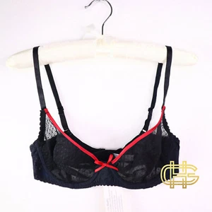 Kiss Me Deadly KMD Van Doran Diamond Bra Blk/Red 34DD - Picture 1 of 1