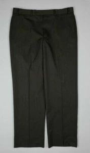 Brooks Brothers 346 Mens 35x30 Brown Flat Front Wool Dress Pants D9 - Picture 1 of 10