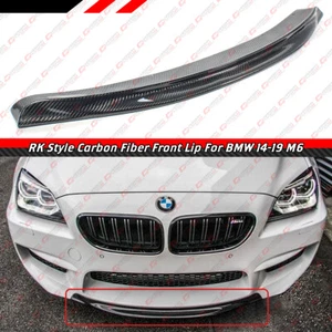 FOR 2014-19 BMW F06 F12 F13 M6 R STYLE CARBON FIBER FRONT BUMPER CENTER CHIN LIP - Picture 1 of 5