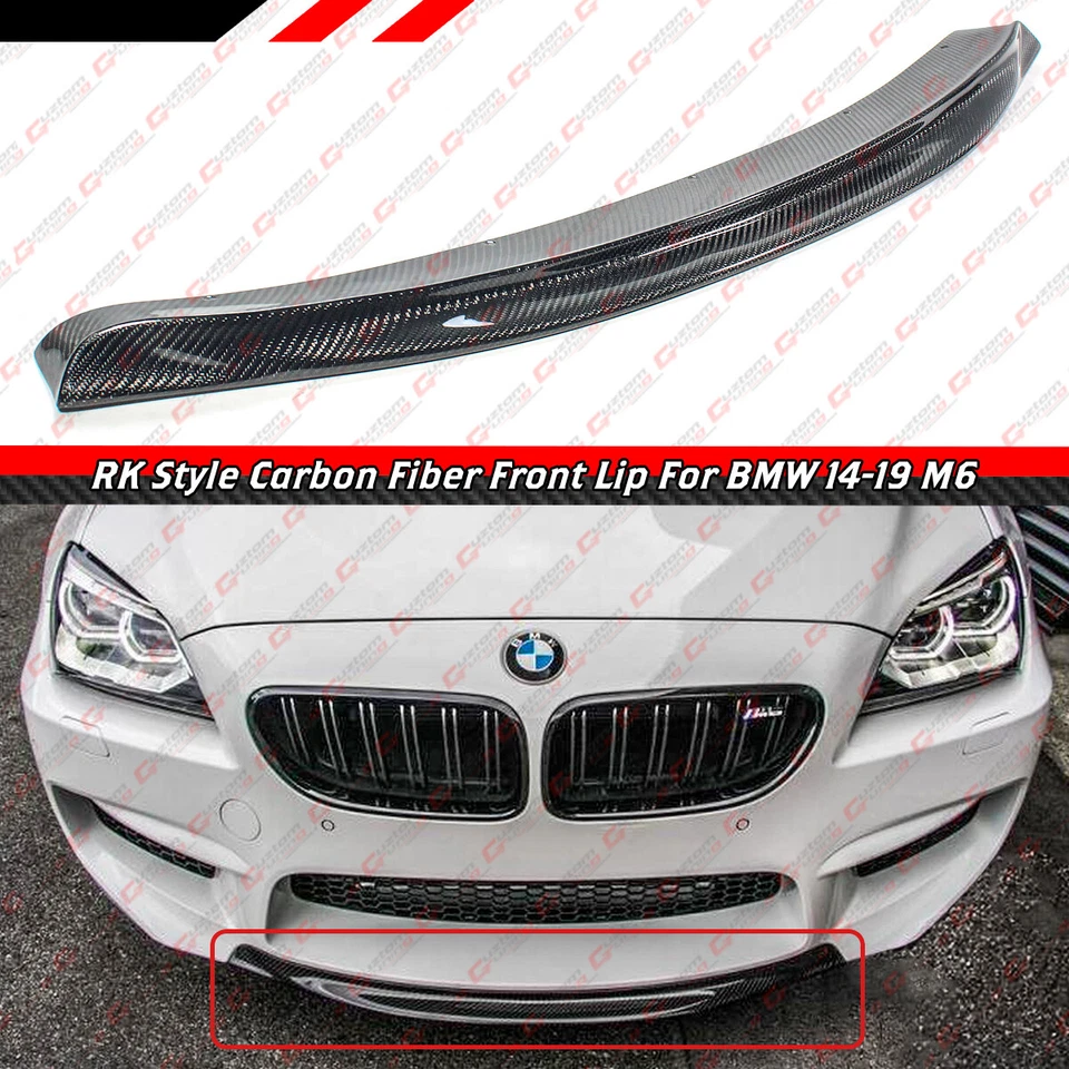 PARA 2014-19 BMW F06 F12 F13 M6 R STYLE FIBRA DE CARBONO PARA-CHOQUE DIANTEIRO CENTRO QUEIXO LÁBIO - Imagem 1 de 4