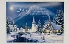 Christmas Card “Simple Joys & Sweet Memories” Scripture Snow Town Church Art P4