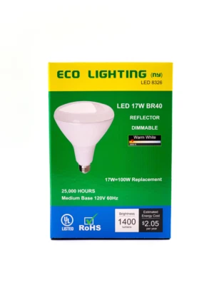 12 Pack BR40 FLOOD LED LIGHT BULB 17W 1400 LUMEN 3000k WARM WHITE  DIMMABLE - Image 1 of 2