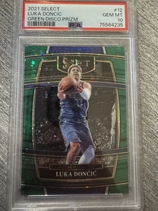 2021 Panini Select Luka Doncic Green Disco Prizm Lakers /5 PSA 10 GEM MINT - Picture 1 of 2