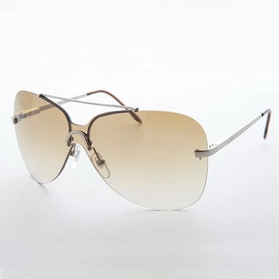 Brown Rimless Butterfly Boho Vintage Sunglass - Farrah - Image 1 of 3