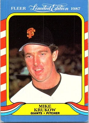 Mike Krukow 1987 Fleer Limited Edition #24 San Francisco Giants - Image 1 of 2