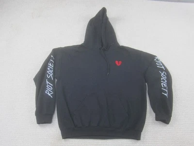 Riot Society Sudadera Para Hombre Mediana Negra Corazón Roto Sudadera con Capucha Gráfico Pullover Foto 1 de 4