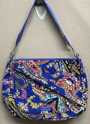 Vera Bradley Carson Azul Romántico Cachemira Grande Bandolera Cartera Bolso de Hombro Foto 1 de 4