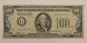1934A One Hundred $100 Dollar Federal Reserve Note G Chicago, IL - Picture 1 of 10