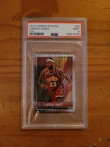 Lámina adhesiva Panini 2014-15 #82 LeBron James PSA 9 como nueva Cavaliers ¡Poco pop! - Imagen 1 de 1