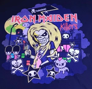 T-shirt Tokidoki Iron Maiden Killers 2017 nera (2X) metallo rara difficile da trovare! - Foto 1 di 6
