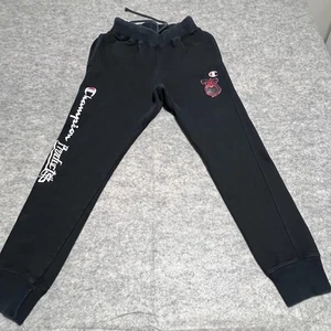 Pantalones deportivos Champion para hombre pequeños negros King Saladeen tejido inverso Philly Money Bear - Imagen 1 de 12