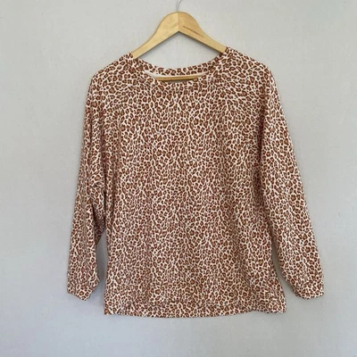 LOU & GREY Women's Size Small Crew Neck Sweatshirt Animal Print - Image 1 of 4