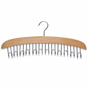 Gürtelhalter für 12 Gürtel Bügel Gürtelaufbewahrung Gürtelbügel Holz Chrom - Bild 1 von 1