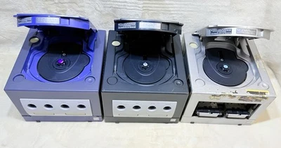 Lot Of 3Nintendo GameCube Consoles Body Only FOR PARTS OR REPAIR 3 Diff Colors - Image 1 of 4