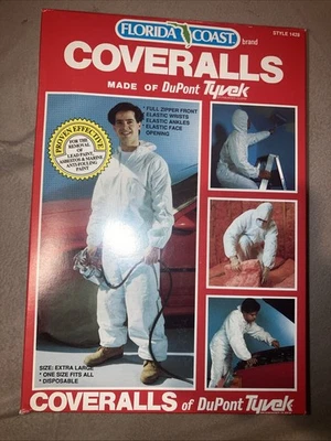 Mono Floridacoast Hecho por Dupont Tyvek - Frente Completo Talla XL - Cremallera, Pintor - NUEVO Foto 1 de 4