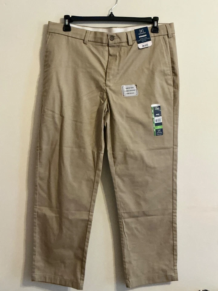 GEORGE PREMIUM STRAIGHT Fit Khaki Men's Pants Size 32x32 Beige