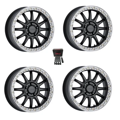 Raceline Alpha Beadlock 17" Wheels Gunmetal (+40mm) Polaris RZR Turbo R & Pro R - Изображение 1 из 3