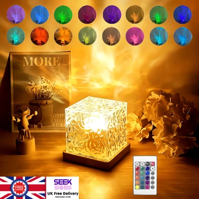 Remote Aurora Projector Lamp Cube Northern Lights Dynamic Water Wave Light UK