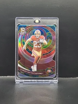 2023 Panini Spectra - Christian McCaffrey #85 Neon Splatter Die Cut #/10 49ers - Image 1 of 3