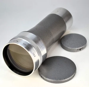 SERVICED! RARE BELOMO SILVER COLOR USSR KO-120 CINEMA PROJECTION LENS f2.2/140 - Picture 1 of 12