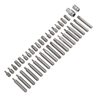 40Pcs Hex Bit Socket Set High Carbon Steel Anti Corrosive Hex Wrench Socket Kit - Image 1 of 4