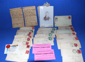 25 lettere 1890 in busta Vermont Pennsylvania foto geneologia famiglia francese - Foto 1 di 16