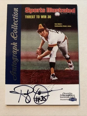 1999 Fleer Sports Illustrated Randy Jones Autograph Signed Card San Diego Padres - Image 1 of 2