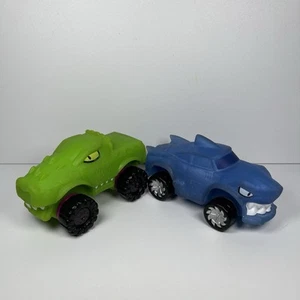 Heroes Of Goo Jit Zu Goo Mobile Cars 2x Bundle Shark & Crocodile Good Condition - Picture 1 of 9