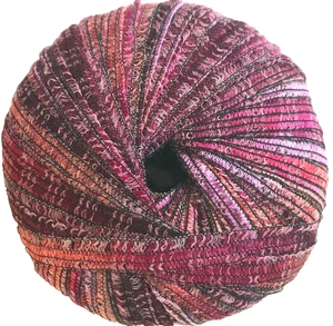 Filati FF ISIS Garn Knäuel #825 Sunset Orange Rot Rosa Glänzend Schimmernd Band FFF - Bild 1 von 3