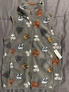 Star Wars Amazon Essentials Fleece Full Zip Vest Boys Size 8 - Picture 1 of 2