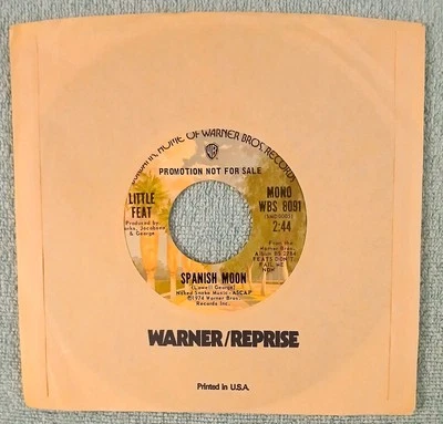1974 Little Feat - Spanish Moon - Warner Bros WBS 8091 PROMO Rock 45 rpm 7" NM- - Image 1 of 3