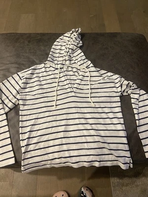 J. Crew Striped L/S Hoodie Sz M - Image 1 of 4