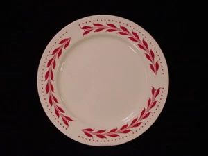 Plato de cena vintage Homer Laughlin diseño de borde color vino - Imagen 1 de 3