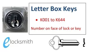 Key Cut to Code Number Fits Carbine LETTERBOX MAIL BOX + others Lock FREE POST - Picture 1 of 5