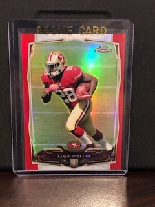 2014 Topps Chrome #158 Carlos Hyde RC Rookie RED Refractor /25 SP SSP - Bild 1 von 2