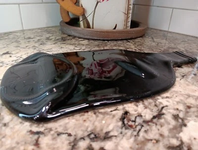 Botella de vino de vidrio negro 1870 para exhibir bandeja para servir alimentos Foto 1 de 4