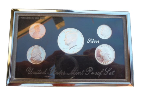 1992 S United States Mint SILVER Proof set 5 Coins In Original Packaging Cover