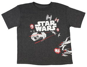 T-Shirt Star Wars Jungen Raumschiff Schlachtszene Logo