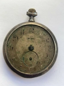 RARE VINTAGE POCKET WATCH FOR PARTS OMEGA SILVER MILITARY WW2 WW1 1900 RRR - Picture 1 of 9