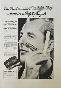 1937 Durham Duplex straight edge razor Vintage Ad Old fashioned safety razor - Picture 1 of 1