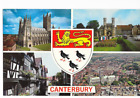postcard -WA77- canterbury 4 X area views plus shield
