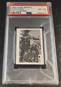 PSA 8 1969 Globe Imports Peter Fonda Easy Rider NM-MT 9 Of Diamonds Graded Card - Bild 1 von 2