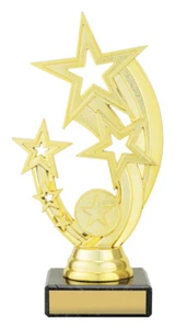 GOLD FLYING STAR AWARD TROPHY FREE ENGRAVING - Picture 1 of 1
