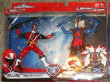 POWER RANGERS MEGA COLLECTION GOOD VS EVIL NINJA STEEL RED RANGER RIPCON 2 PACK