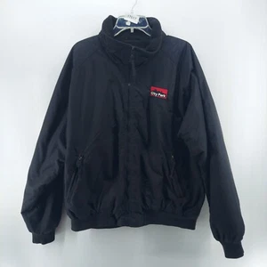 tri mountain jacket men size XL black fleece full zip city park lightweight - Picture 1 of 10