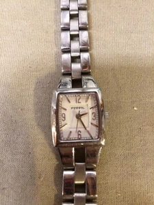 Ladies Fossil Stainless Steel Watch With Rectangular Face ES 2069 - Picture 1 of 9