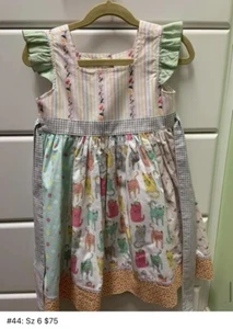 Size 6 Matilda Jane Clothing Platinum Plat Girls Cat Melba Dress NEW - Picture 1 of 1